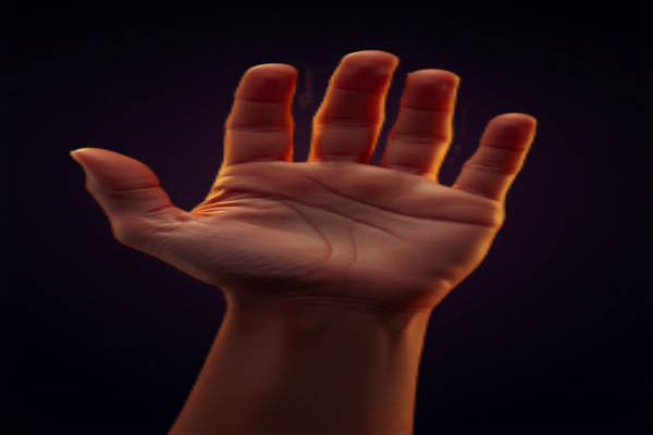 Handanalyse - offene Handfläche
